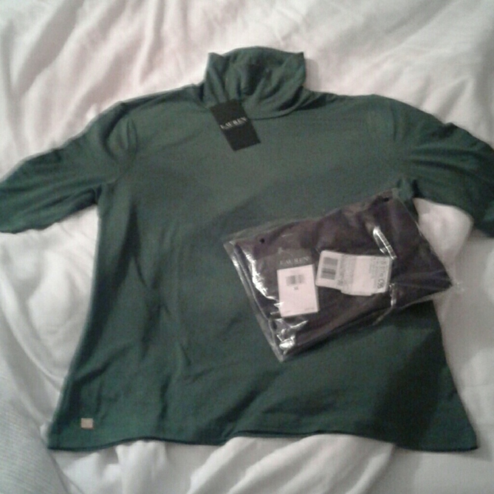 2 new Ralph Lauren polo turtle neck shirts